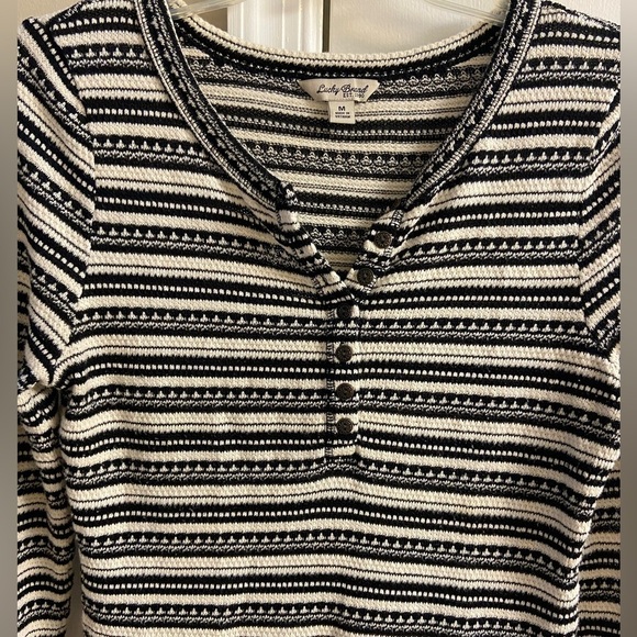 Lucky Brand Henley southwestern knit Medium‎ - Picture 3 of 6